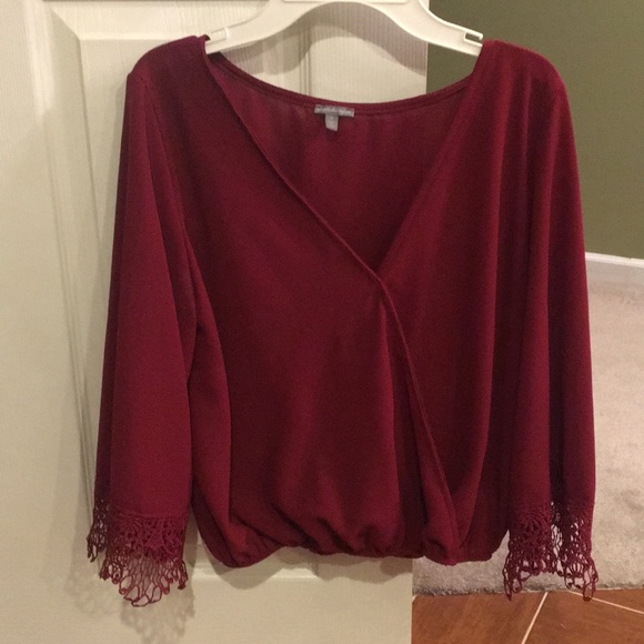 Deep Red Charlotte Russe Shirt - Picture 3 of 6
